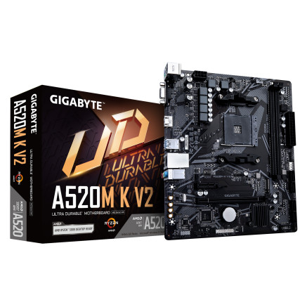 GIGCM045713 GIGABYTE A520M K V2 - MARX - AM4 - 2x DDR4 - VGA - HDMI