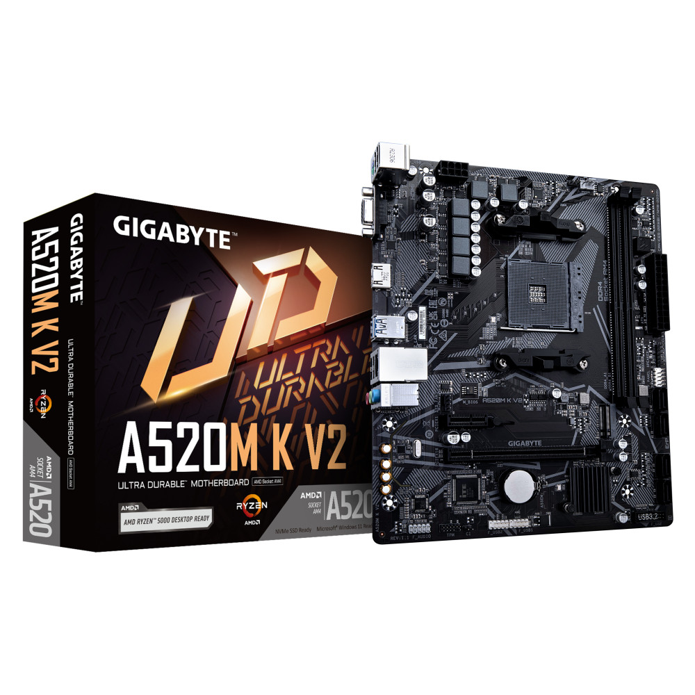 GIGCM045713 GIGABYTE A520M K V2 - MARX - AM4 - 2x DDR4 - VGA - HDMI GIGCM045713 GIGABYTE A520M K V2 - MARX - AM4 - 2x DDR4 - VGA - HDMI