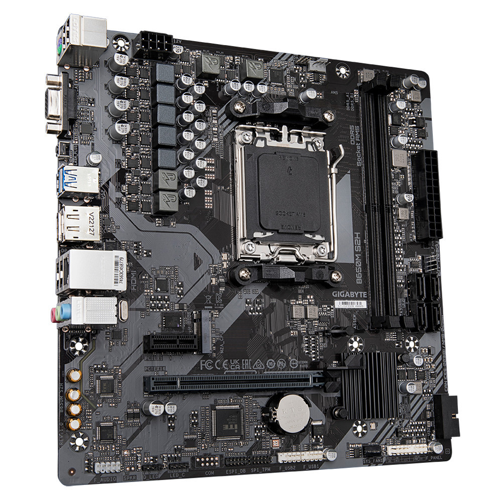 GIGCM045399 GIGABYTE B650M S2H - MATX - AM5 - B650 - 2x DDR5 - HDMI - DP - VGA - M.2