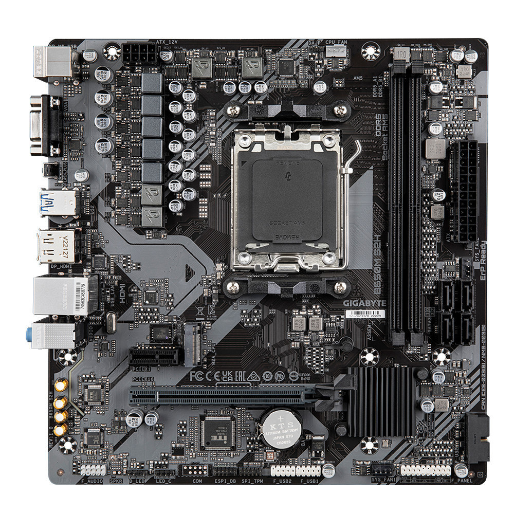GIGCM045399 GIGABYTE B650M S2H - MATX - AM5 - B650 - 2x DDR5 - HDMI - DP - VGA - M.2