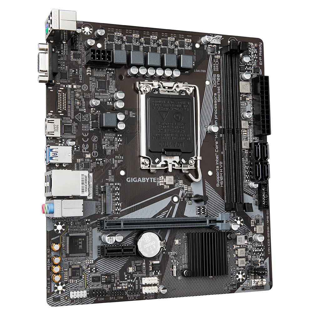 GIGCM045352 GIGABYTE H610M H V2 - MATX - INTEL LGA 1700 - 2x DDR5 - HDMI - VGA - M.2
