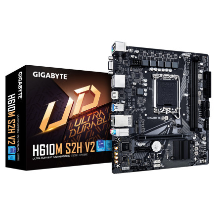 GIGCM045047 GIGABYTE H610M S2H V2 - MATX - LGA 1700 - 2x DDR5 - HDMI - 2x DP - VGA