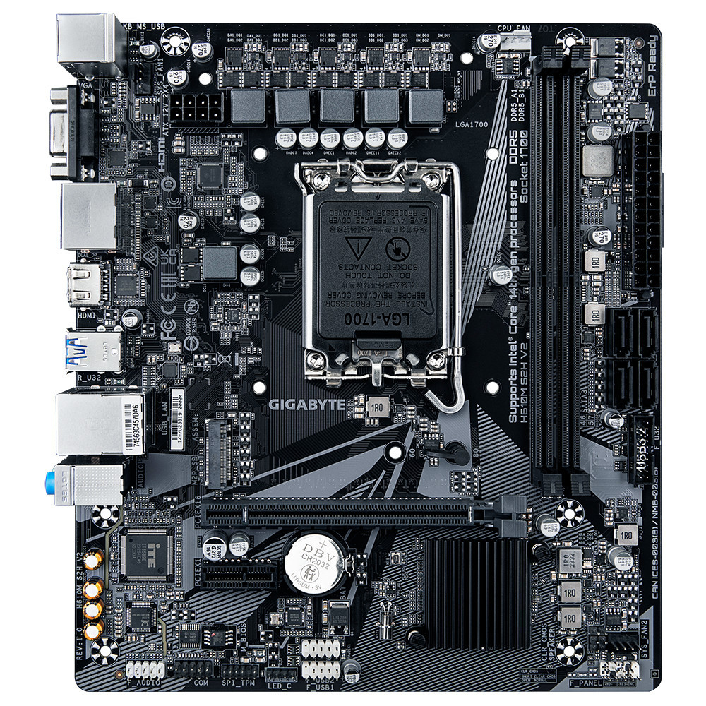 GIGCM045047 GIGABYTE H610M S2H V2 - MATX - LGA 1700 - 2x DDR5 - HDMI - 2x DP - VGA