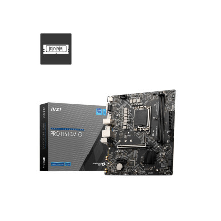 MSICM043837 MSI PRO H610M-G - MATX - LGA 1700 - 2x DDR5 - HDMI - DP - VGA