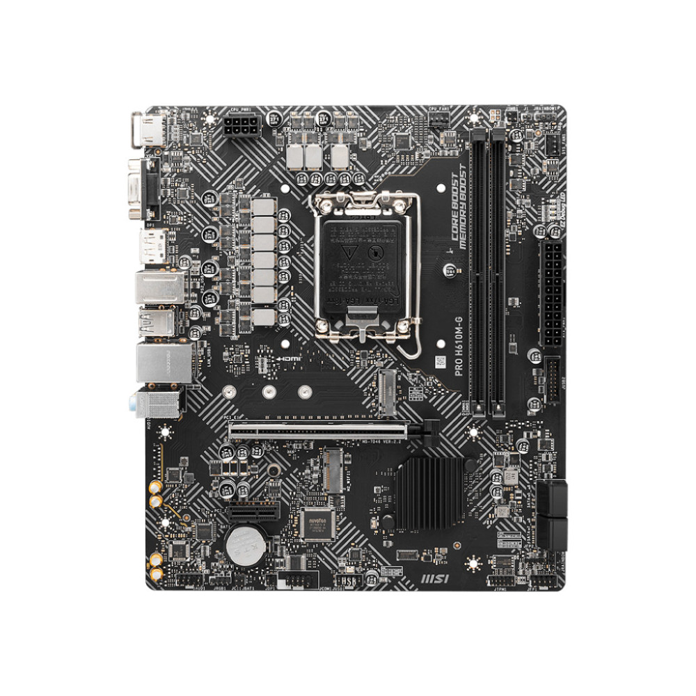 MSICM043837 MSI PRO H610M-G - MATX - LGA 1700 - 2x DDR5 - HDMI - DP - VGA