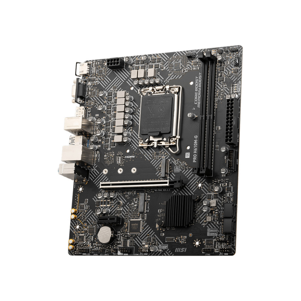 MSICM043837 MSI PRO H610M-G - MATX - LGA 1700 - 2x DDR5 - HDMI - DP - VGA