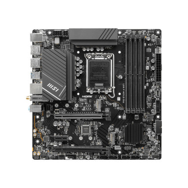 MSICM043477 MSI PRO B760M-A WIFI - INTEL LGA 1700 - MATX - 4x DDR5 - 2x PCIE X16 - 2x HDMI -