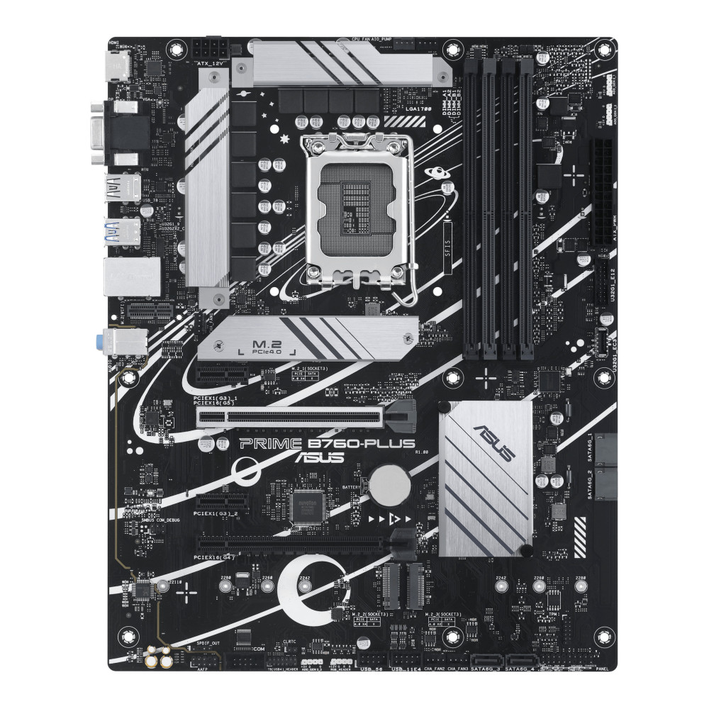 ASUCM042441 ASUS PRIME B760-PLUS - ATX - LGA 1700 - 4x DDR5 - HDMI - DP - VGA - 3x M.2 ASUCM042441 ASUS PRIME B760-PLUS - ATX - LGA 1700 - 4x DDR5 - HDMI - DP - VGA - 3x M.2