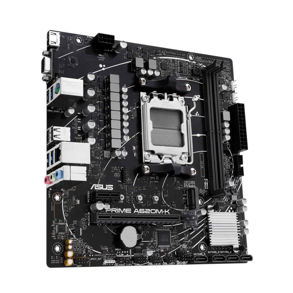ASUCM042437 ASUS PRIME A620M-K - MATX - AM5 - 2x DDR5 -HDMI - VGA - M.2