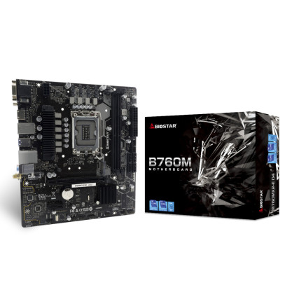 BIOCM041416 BIOSTAR B760MX2-E D4 - MATX - LGA 1700 - 2x DDR4 - HDMI - DVI - VGA - 1x M.2