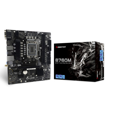 BIOCM041416 BIOSTAR B760MX2-E D4 - MATX - LGA 1700 - 2x DDR4 - HDMI - DVI - VGA - 1x M.2