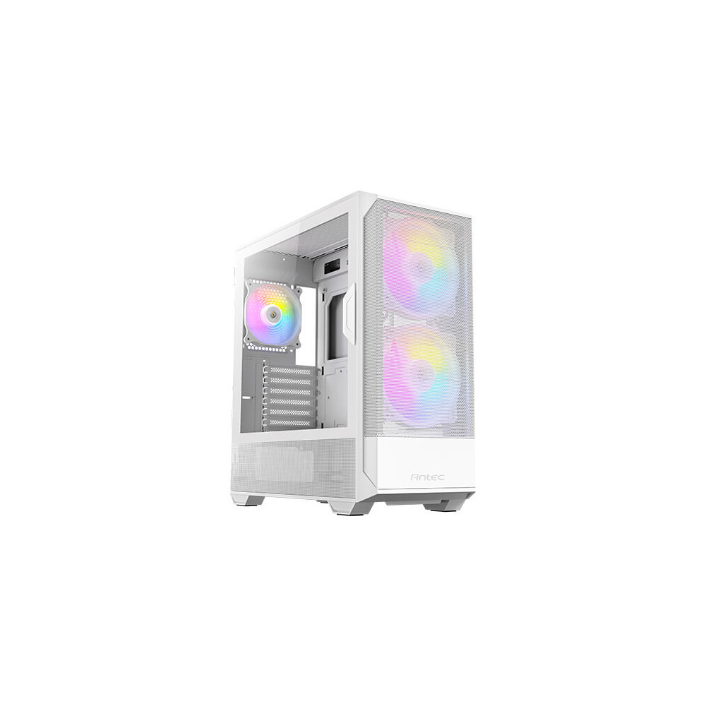 Antec NX416L - Mid tower - ATX - panneau latéral fenêtré (verre trempé) - pas d'alimentation - blanc - USB Audio Antec NX416L - Mid tower - ATX - panneau latéral fenêtré (verre trempé) - pas d'alimentation - blanc - USB Audio