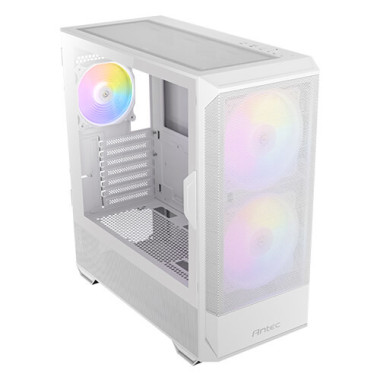 Antec NX416L - Mid tower - ATX - panneau latéral fenêtré (verre trempé) - pas d'alimentation - blanc - USB Audio