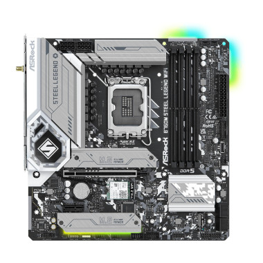 ASRCM040965 ASROCK B760M STEEL LEGEND WIFI - MATX - LGA 1700 - 4x DDR5 - HDMI - DP - eDP - 3