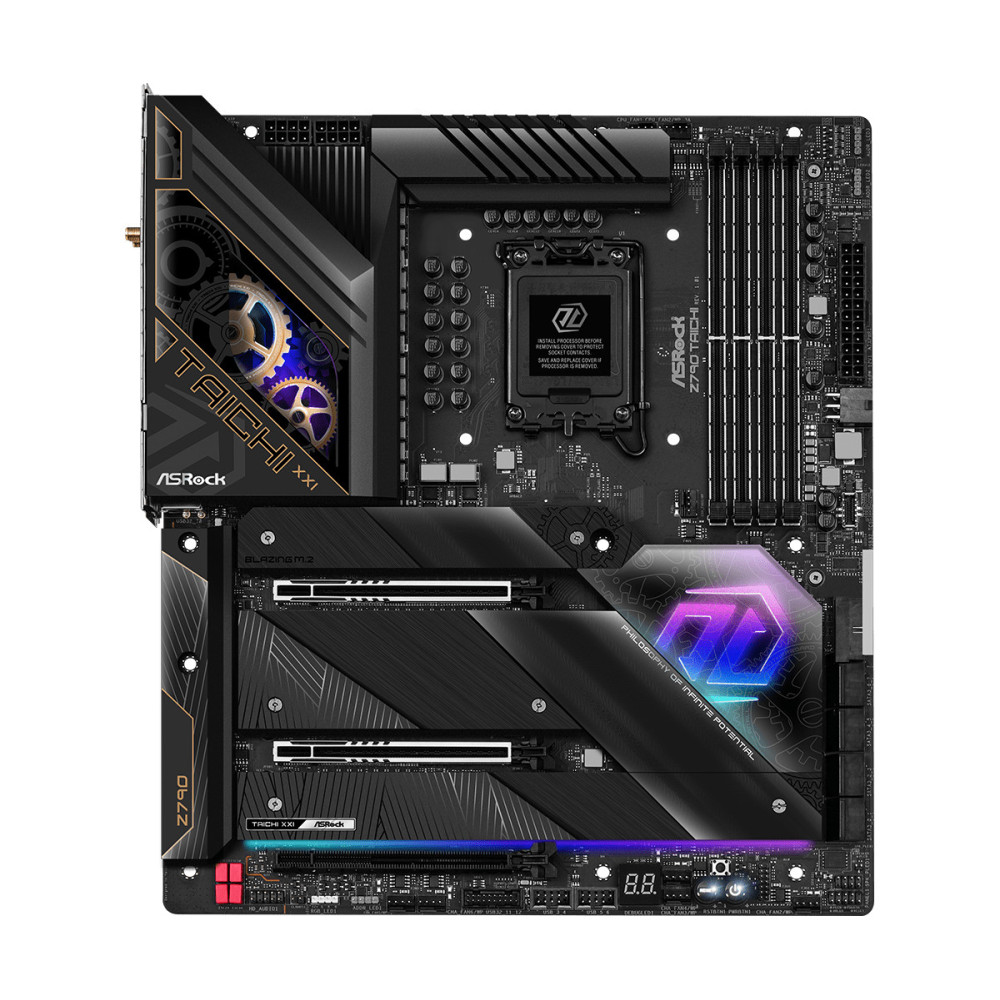 ASRCM040252 ASROCK Z790 TAICHI - E-ATX - LGA 1700 - Z790 - 4x DDR5 - PCIE 5.0 - 5x M.2 - SAT ASRCM040252 ASROCK Z790 TAICHI - E-ATX - LGA 1700 - Z790 - 4x DDR5 - PCIE 5.0 - 5x M.2 - SAT