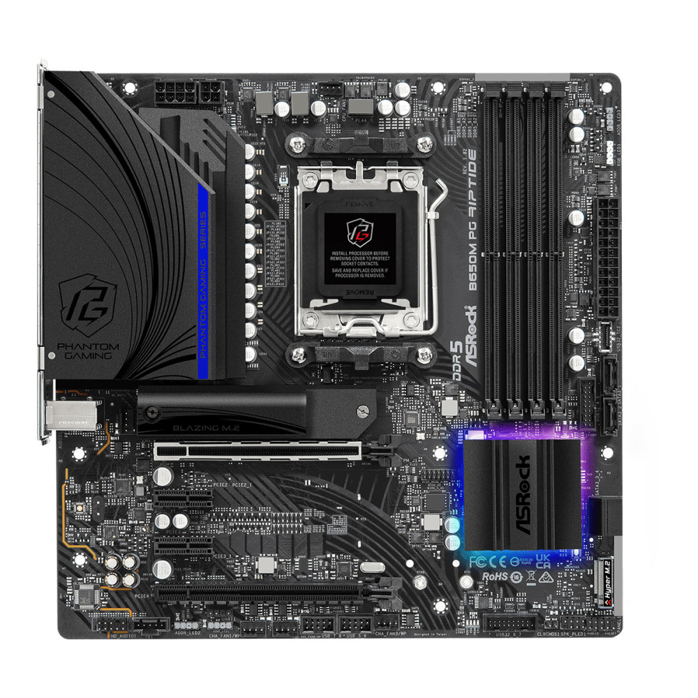 ASRCM040227 ASROCK B650M PG RIPTIDE - MATX - AM5 - 4x DDR5 - HDMI - DP - 2x PCIE - 2x M.2 ASRCM040227 ASROCK B650M PG RIPTIDE - MATX - AM5 - 4x DDR5 - HDMI - DP - 2x PCIE - 2x M.2