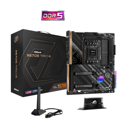 ASRCM040093 ASROCK X670E TAICHI - E-ATX - AM5 - 4x DDR5 - 2x PCIE 5.0 - M.2