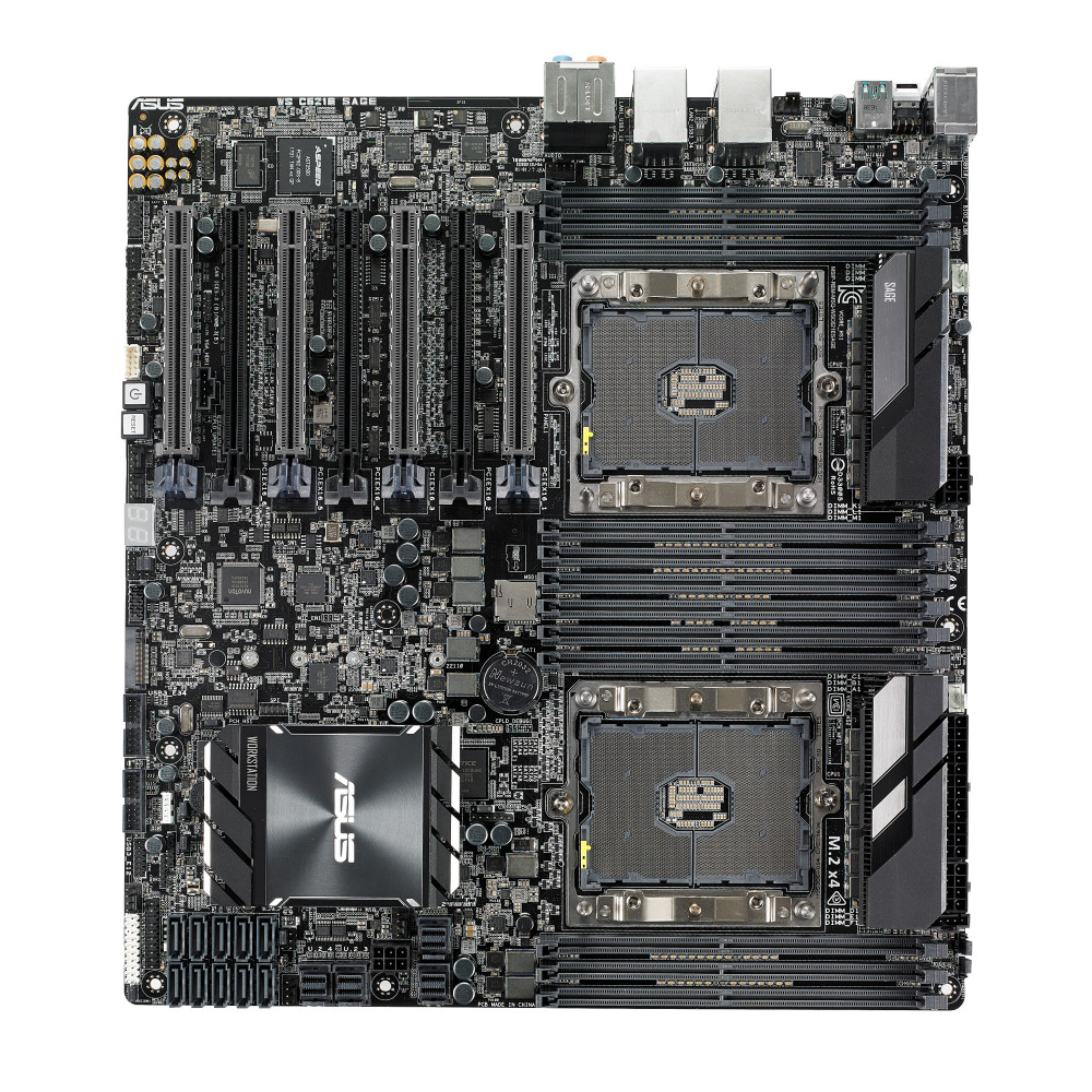 ASUCM040178 ASUS WS C621E SAGE - EEB - 2x CPU LGA3647 - C621 - 12x DDR4 - 7x PCIE - SLI ASUCM040178 ASUS WS C621E SAGE - EEB - 2x CPU LGA3647 - C621 - 12x DDR4 - 7x PCIE - SLI