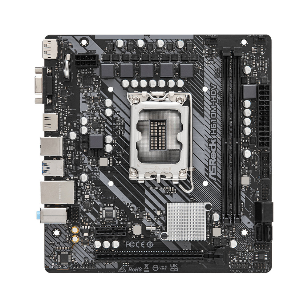 ASRCM039218 ASROCK H610M-HDV - MATX - LGA 1700 - 2x DDR4 - HDMI - DP - VGA