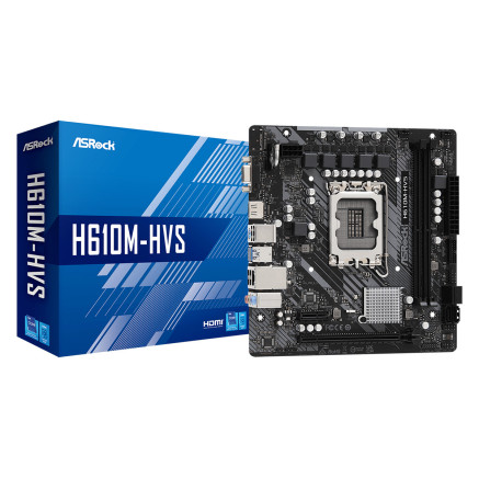 ASRCM038950 ASROCK H610M-HVS - MATX - INTEL LGA 1700 - 2x DDR4 - HDMI - VGA