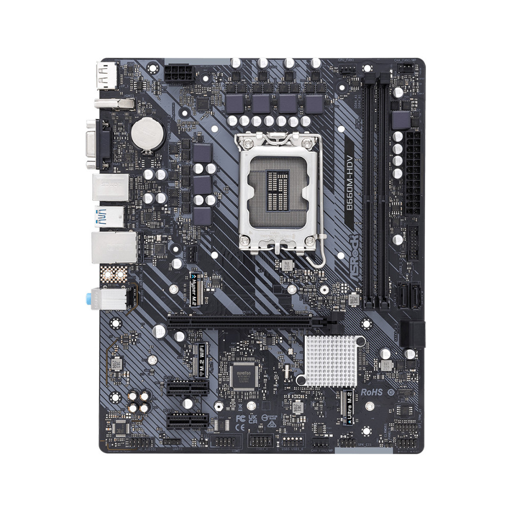 ASRCM038948 ASROCK B660M-HDV - MATX - LGA 1700 - 2x DDR4 - HDMI - DP - VGA