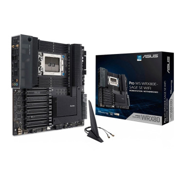 ASUCM037651 ASUS PRO WS WRX80E-SAGE SE WIFI - E-ATX - AMD sTRX4 - 8xDDR4 - 7x PCIEX16