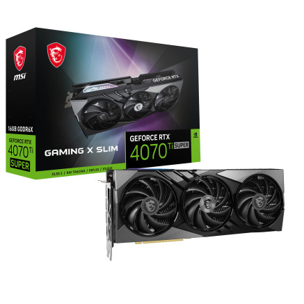 MSICV043851 Carte Graphique - MSICV043851 MSI RTX 4070 TI SUPER 16G GAMING X SLIM - NVIDIA - 16Go GDDR6X - 2685MHz