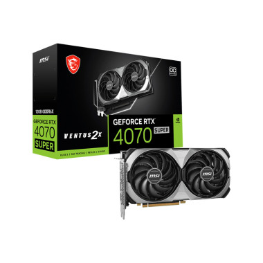 MSICV043850 Carte Graphique - MSICV043850 MSI RTX 4070 SUPER 12G VENTUS 2X OX - 12Go GDDR6X - 2520MHz - HDMI - 3x DP