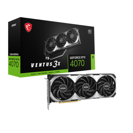 MSICV042808 Carte Graphique - MSICV042808 MSI RTX 4070 VENTUS 3X E 12G OC - NVIDIA RTX 4070 - 12Go GDDR6X