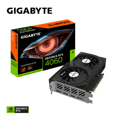 GIGCV042429 Carte Graphique - GIGCV042429 GIGABYTE RTX 4060 WINDFORCE OC 8G - 8Go GDDR6 - 2475MHz - 2x HDMI - 2x DP