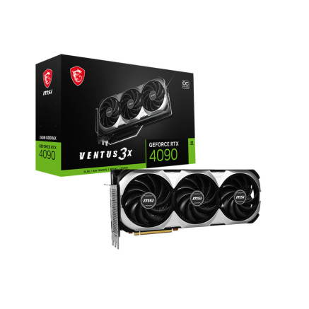 MSICV040564 Carte Graphique - MSICV040564 MSI RTX 4090 VENTUS 3X 24G OC - 24Go GDDR6X - 2565MHz - HDMI - 3x DP