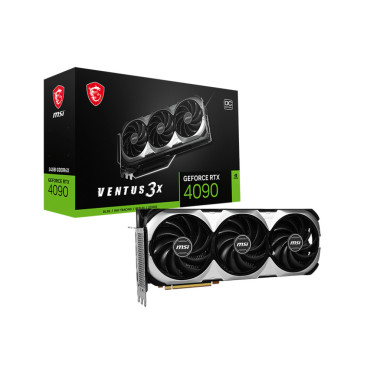 MSICV040564 Carte Graphique - MSICV040564 MSI RTX 4090 VENTUS 3X 24G OC - 24Go GDDR6X - 2565MHz - HDMI - 3x DP