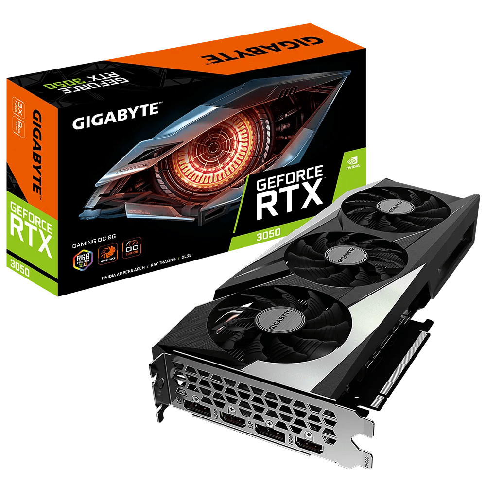 GIGCV039225 Carte Graphique - GIGCV039225 GIGABYTE RTX 3050 GAMING OC 8G - 8Go GDDR6 - 1822MHz - 2x HDMI - 2x DP GIGCV039225 Carte Graphique - GIGCV039225 GIGABYTE RTX 3050 GAMING OC 8G - 8Go GDDR6 - 1822MHz - 2x HDMI - 2x DP