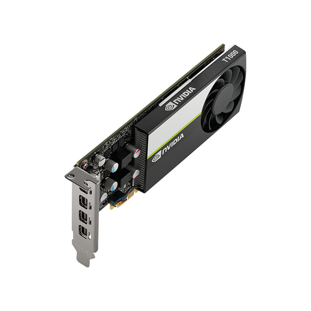 PNYCV038000 PNY NVIDIA T1000 - 4Go GDDR6 - 2.5TFLOPS - CUDA 896 - 4x MINI DP
