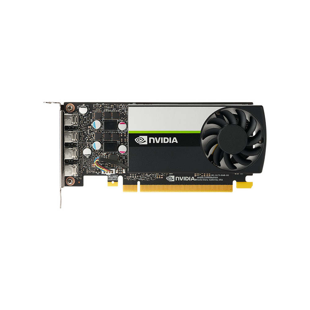 PNYCV038000 PNY NVIDIA T1000 - 4Go GDDR6 - 2.5TFLOPS - CUDA 896 - 4x MINI DP