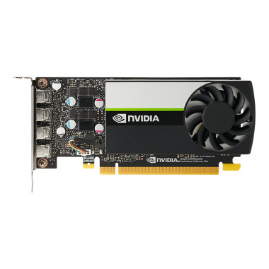 PNYCV038000 PNY NVIDIA T1000 - 4Go GDDR6 - 2.5TFLOPS - CUDA 896 - 4x MINI DP