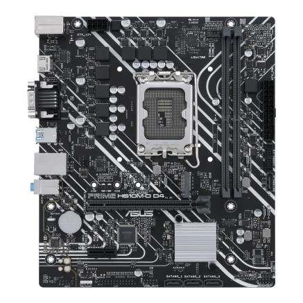 ASUS PRIME H610M-D D4 - Carte-mère - micro ATX - Socket LGA1700 - H610 Chipset - USB 3.2 Gen 1 - Gigabit LAN - carte graphique