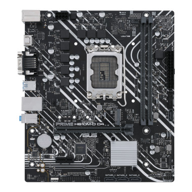 ASUS PRIME H610M-D D4 - Carte-mère - micro ATX - Socket LGA1700 - H610 Chipset - USB 3.2 Gen 1 - Gigabit LAN - carte graphique