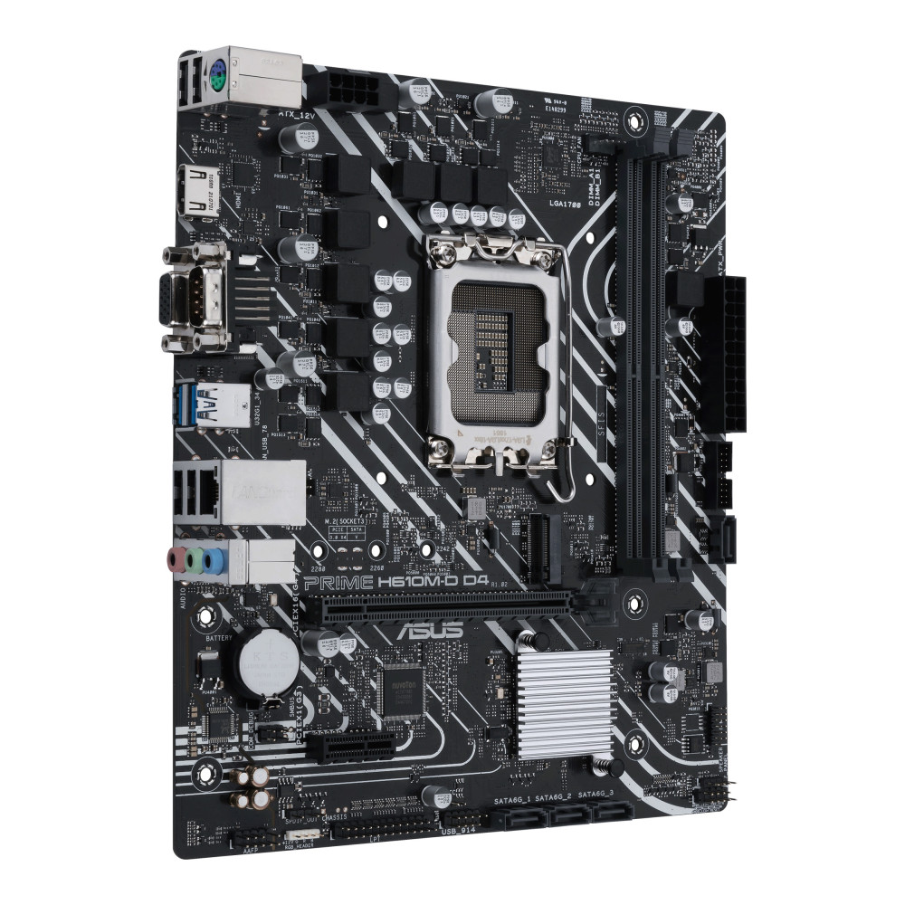 ASUS PRIME H610M-D D4 - Carte-mère - micro ATX - Socket LGA1700 - H610 Chipset - USB 3.2 Gen 1 - Gigabit LAN - carte graphique