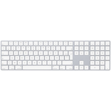 APLCL035256 APPLE Clavier sans fil Bluetooth FR avec pad numérique blanc argenté