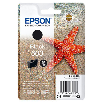 EPSON 4LB Singlepack Black 603 Ink