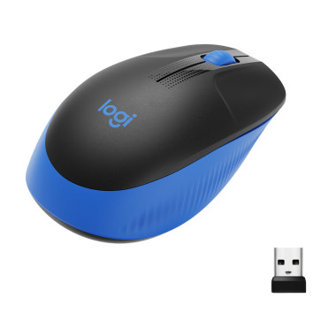 LOGSO040816 M190 Souris optique 3 boutons sans fil récepteur sans fil USB bleu