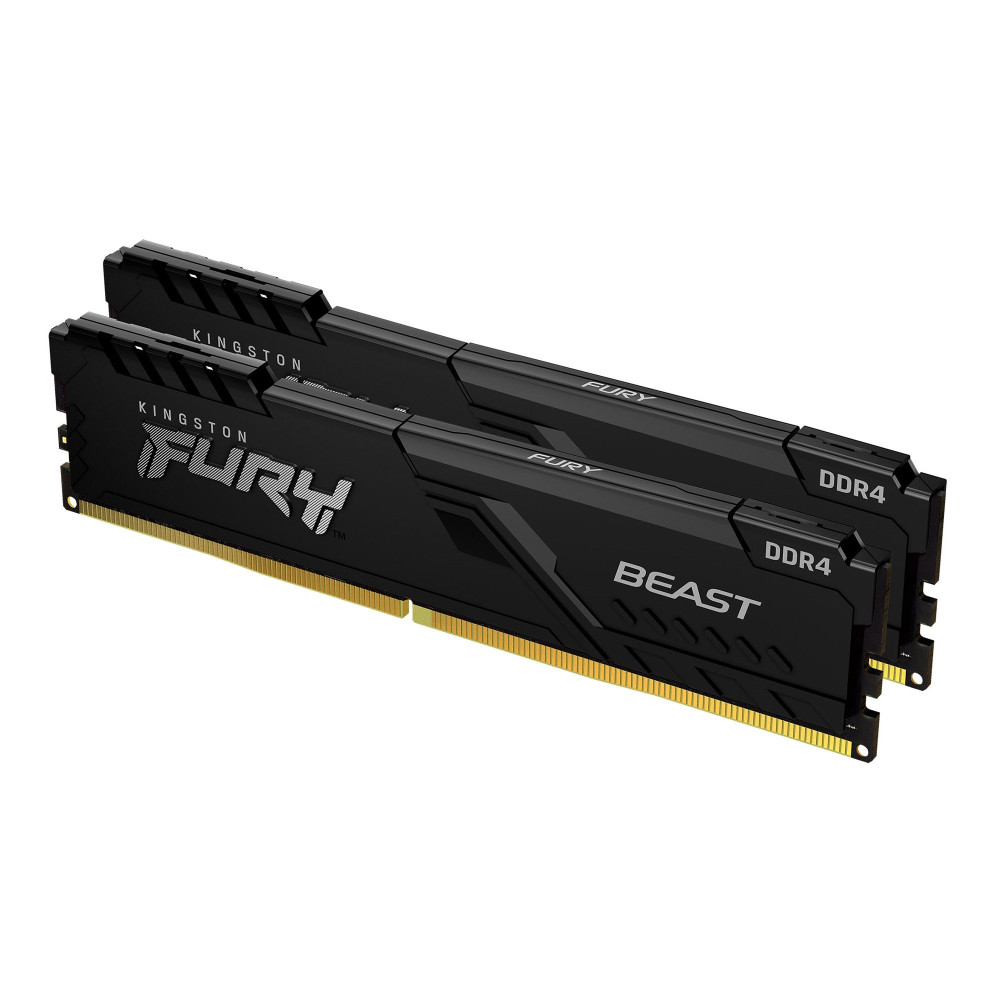 KNGMM038648 Memoire Kingston FURY Beast Black 32 Go (2 x 16 Go) DDR4 3600 MHz CL18 KNGMM038648 Memoire Kingston FURY Beast Black 32 Go (2 x 16 Go) DDR4 3600 MHz CL18