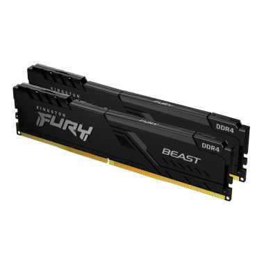KNGMM038208 Memoire Kingston FURY Beast Black 64 Go  (2 x 32 Go) DDR4 3600 MHz CL18