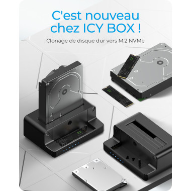 ICBBT043396 ICYBOX IB-2914MSCL-C31 - STATION DE CLONAGE HDD   M.2 NVME