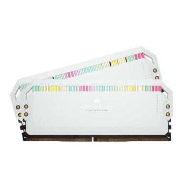 CORMM043069 CORSAIR DOMINATOR PLATINUM RGB - DDR5-5200 - 2x 16Go (32Go) - BLANC