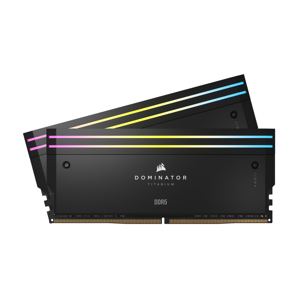 CORMM045440 CORSAIR DOMINATOR TITANIUM RGB DDR5-7200 - 2x 24Go - CL36 - NOIR CORMM045440 CORSAIR DOMINATOR TITANIUM RGB DDR5-7200 - 2x 24Go - CL36 - NOIR