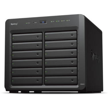 SYNBT038707 DS2422+ Boîtier NAS pour 12 DD 3.5 2.5p 2.2GHz QuadCore 4Go 4LAN GbE USB3