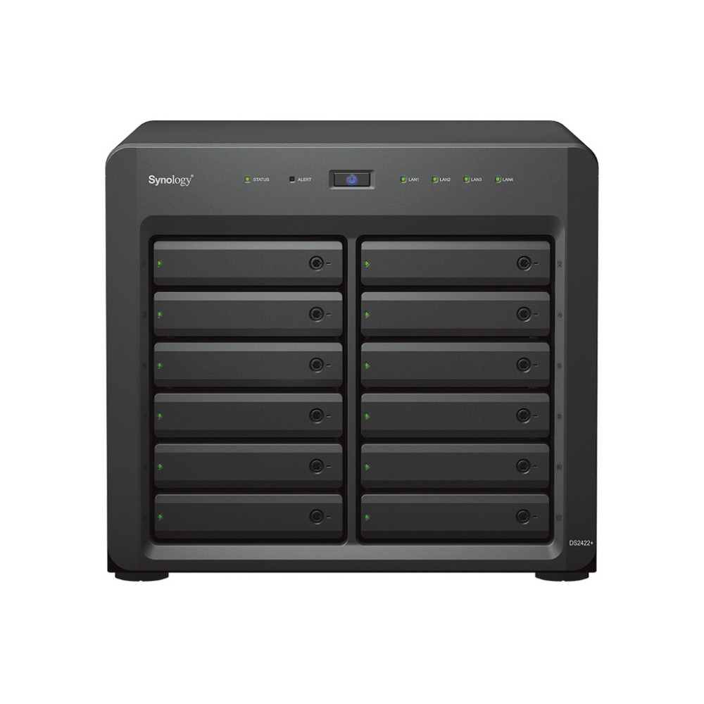 SYNBT038707 DS2422+ Boîtier NAS pour 12 DD 3.5 2.5p 2.2GHz QuadCore 4Go 4LAN GbE USB3