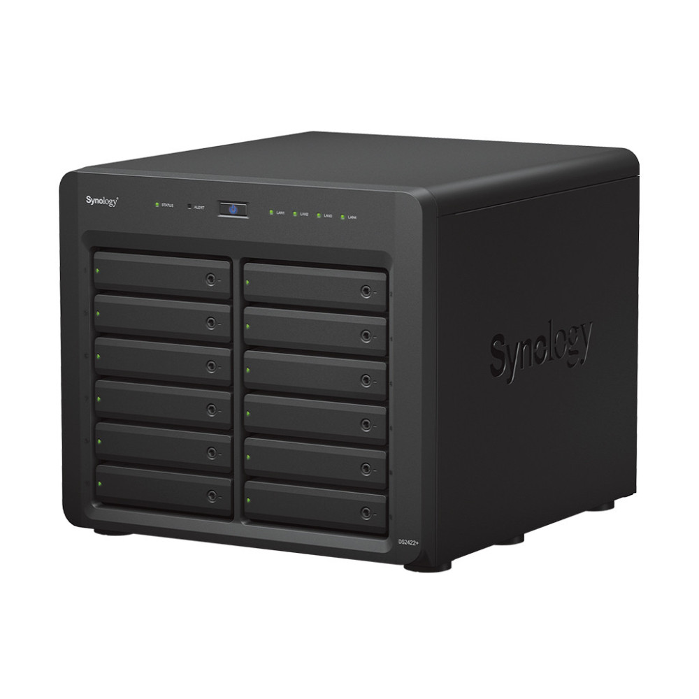 SYNBT038707 DS2422+ Boîtier NAS pour 12 DD 3.5 2.5p 2.2GHz QuadCore 4Go 4LAN GbE USB3